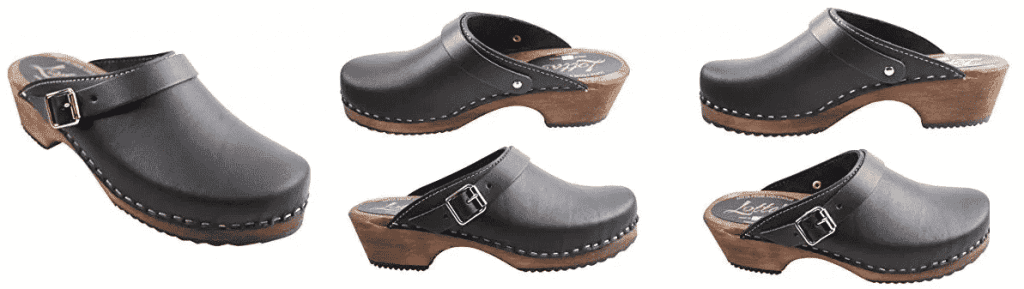 Do you already have your wooden clogs for this summer? | clogs Lotta From Stockholm Swedish Classic Clog with Strap in Black with Brown Sole